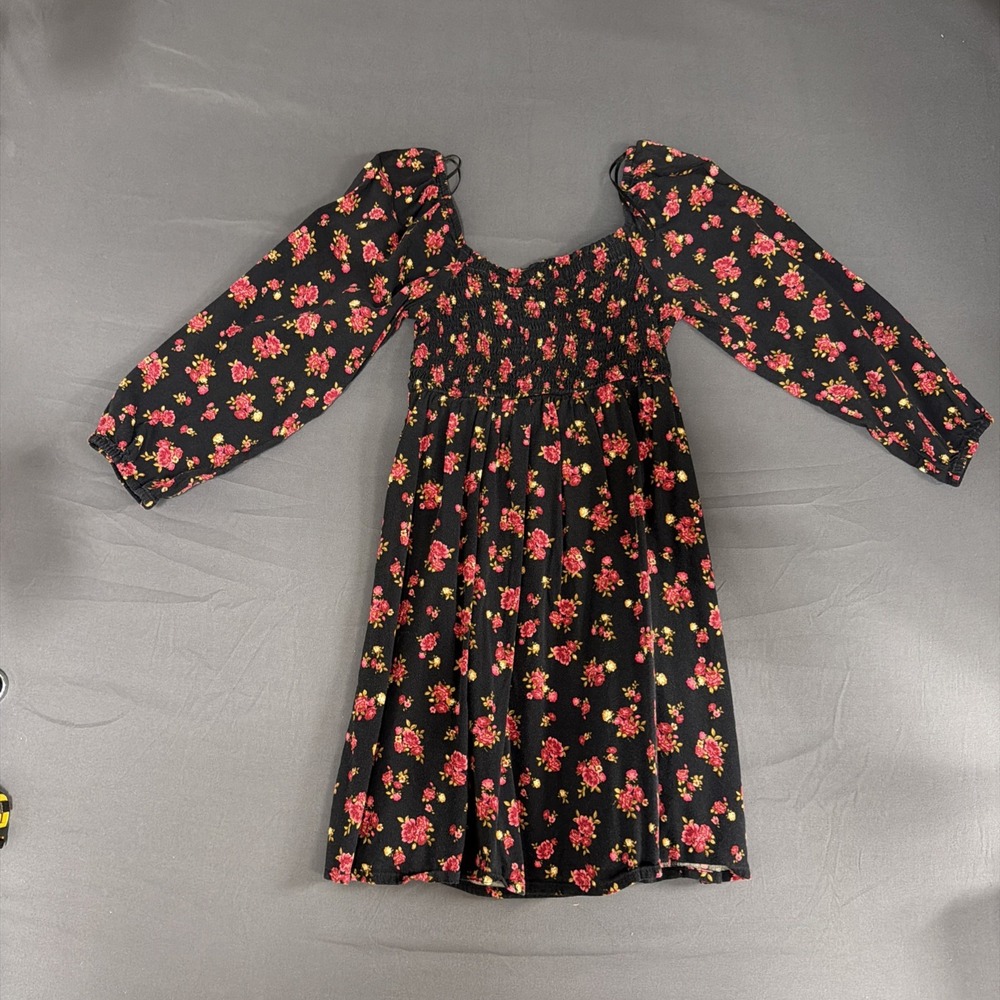 Long-Sleeve Smocked Floral-Print Fit & Flare Dress for Girls from Old Navy